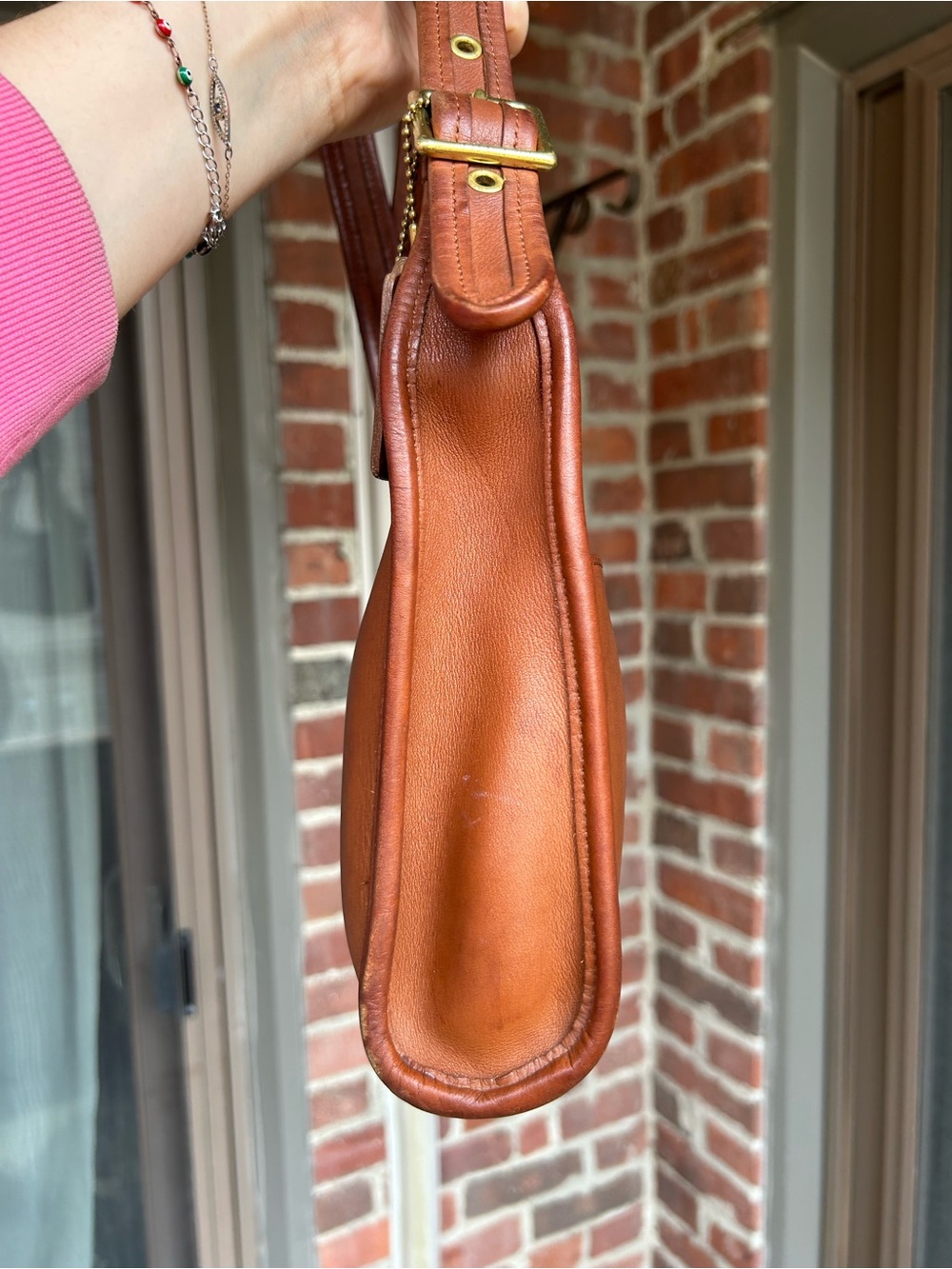 Vintage coach legacy small zip style 9997 British tan leather crossbody purse - Picture 2 of 13